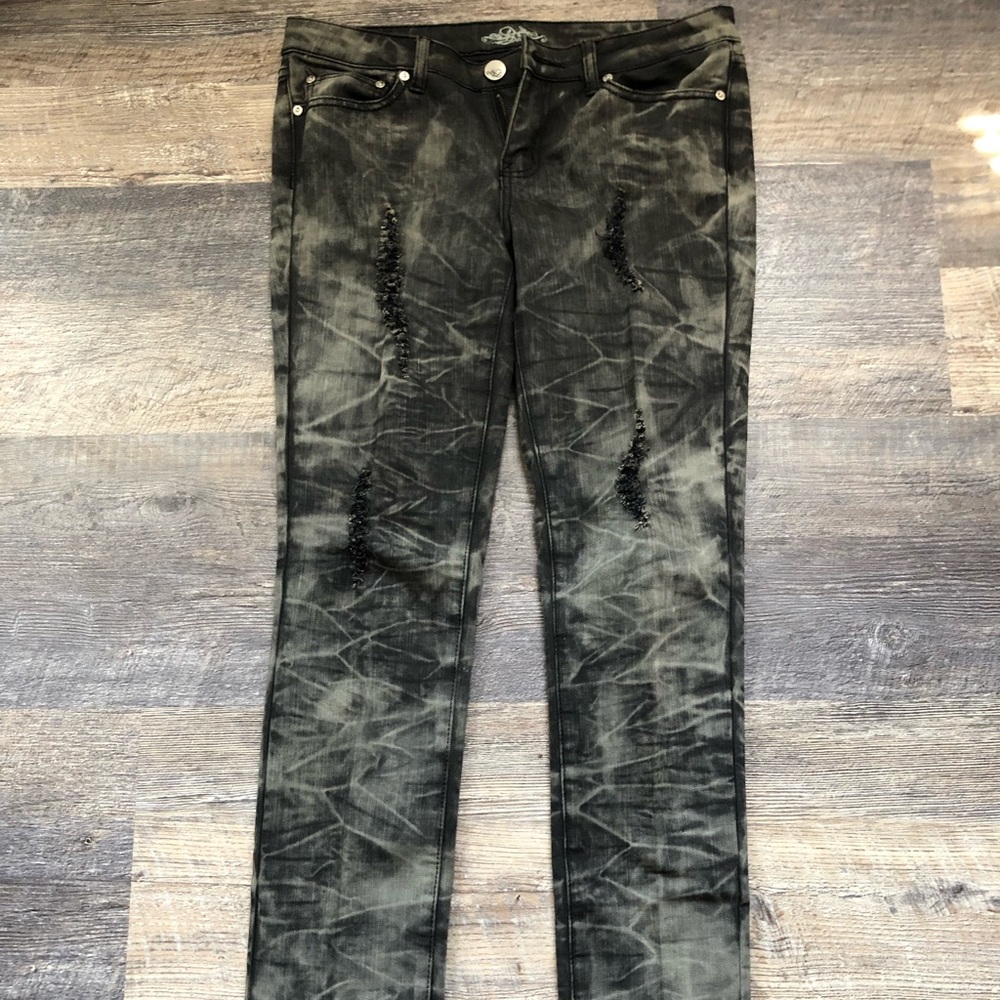 Black/Gray Stone Wash Jeans